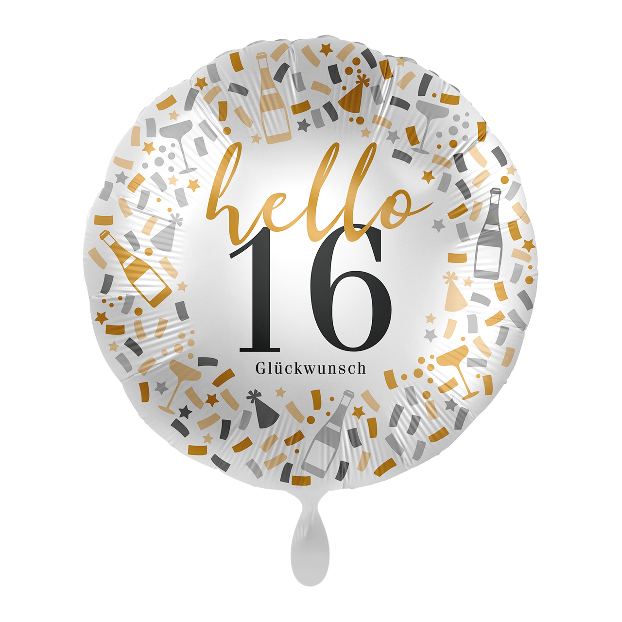 Hello Birthday Zahlen-Ballon – Ø 43 cm