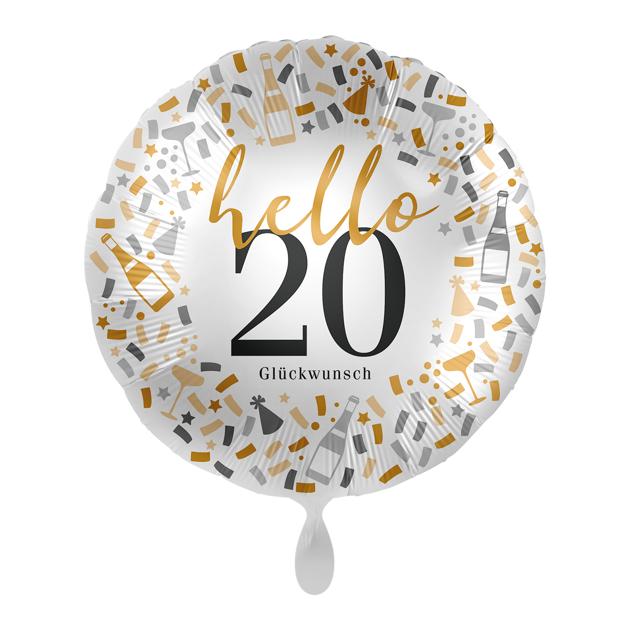 Hello Birthday Zahlen-Ballon – Ø 43 cm