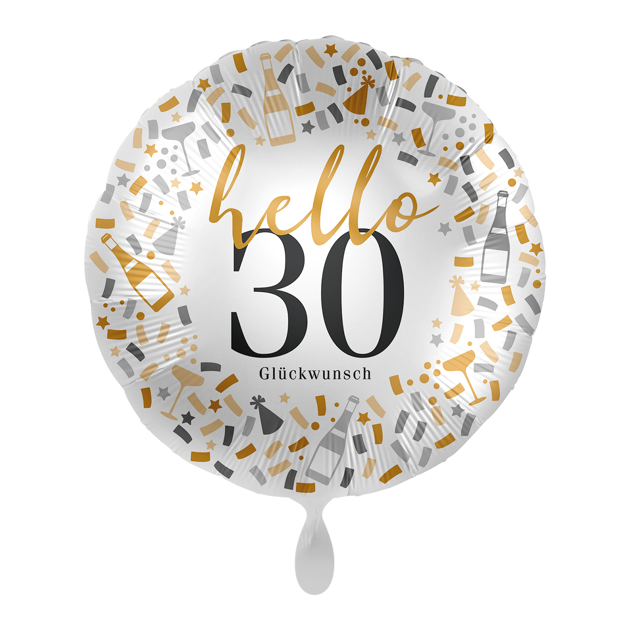 Hello Birthday Zahlen-Ballon – Ø 43 cm