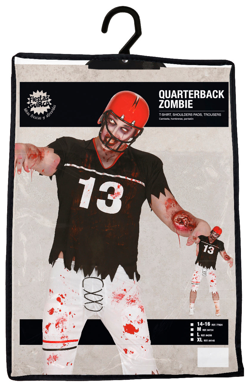 Zombie Quarterback Herren Kostüm – Gruseliges Football Outfit für Halloween