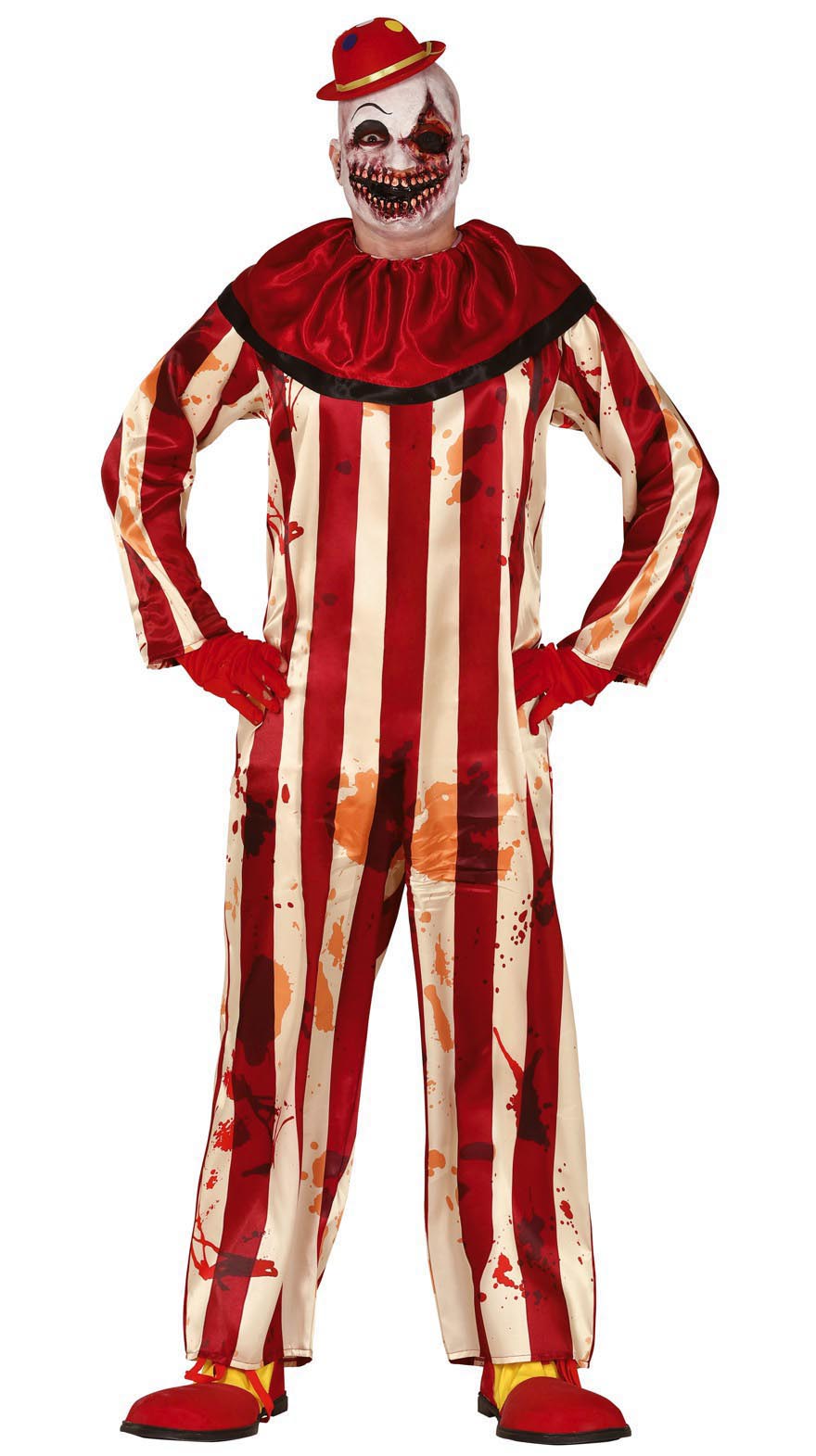 Blutiger Killer Clown Kostüm für Herren – Grusel-Horror-Outfit für Halloween