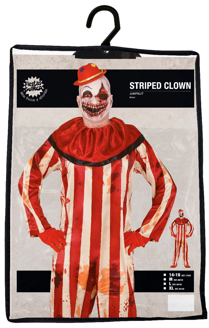 Blutiger Killer Clown Kostüm für Herren – Grusel-Horror-Outfit für Halloween