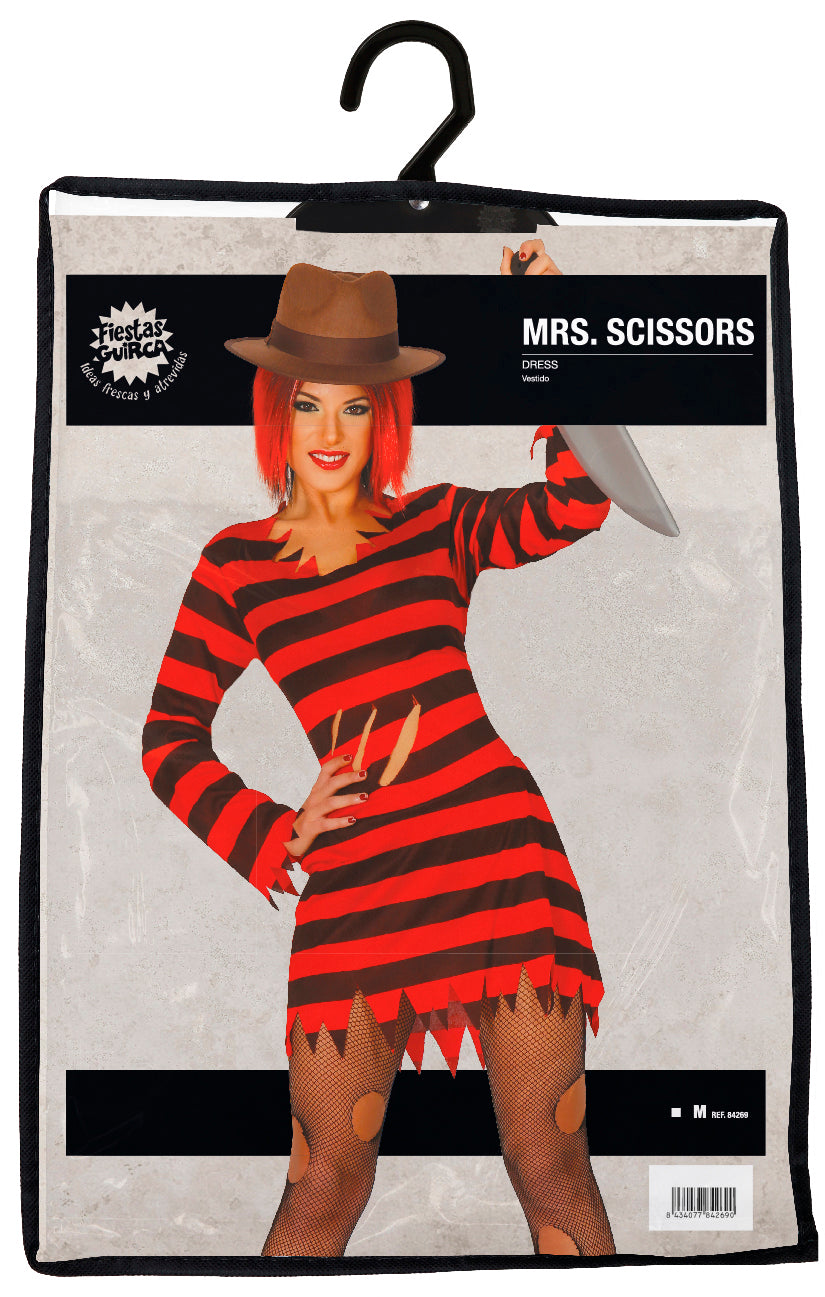 Mrs Schere Horror Killerbraut Kostüm – Gruseliges Halloween Outfit für Damen