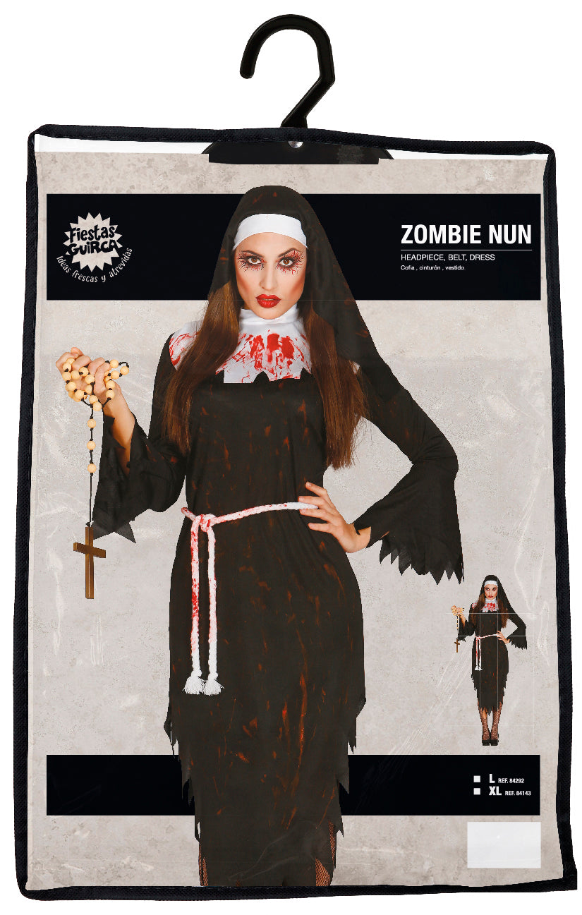 Zombie Nonne Damen Kostüm – Halloween Horror Outfit