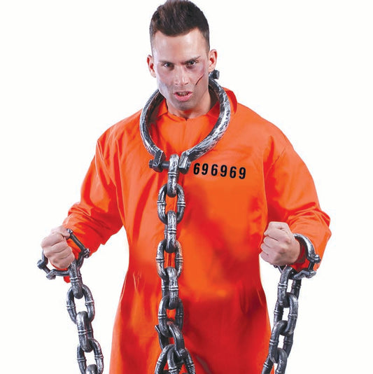 Orange Häftling Kostüm für Herren – Gefängnis Outfit für Halloween & Karneval