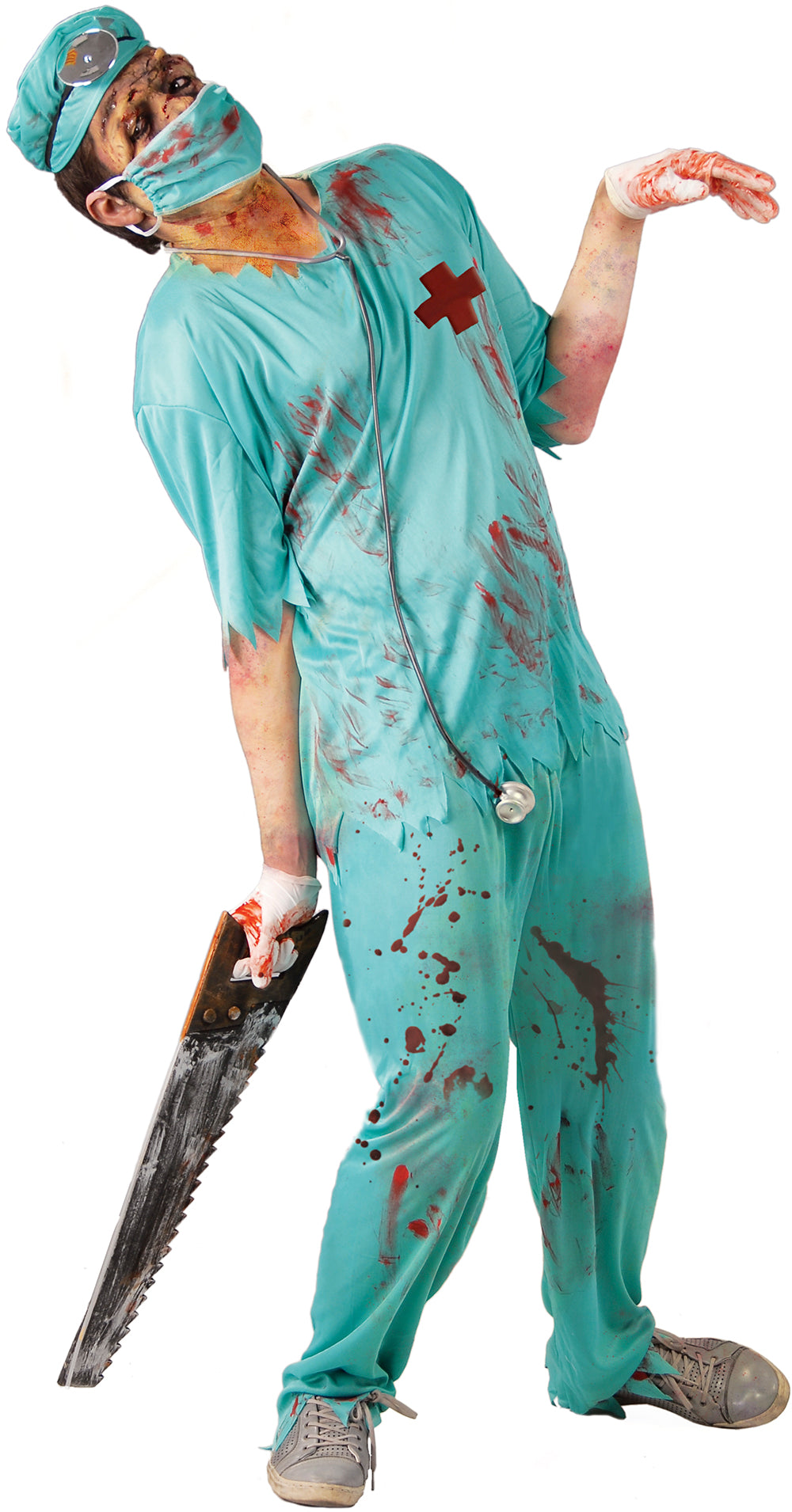 Zombie Chirurg Kostüm – Blutiges Arzt Outfit für Halloween & Horror-Party