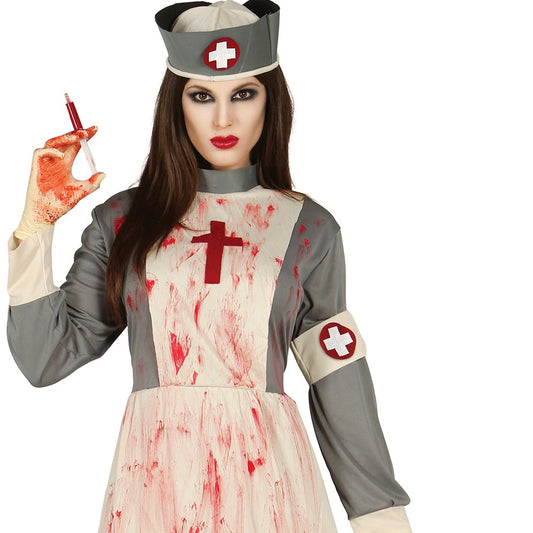 Blutiges Vintage Krankenschwester Kostüm für Damen – Horror-Outfit