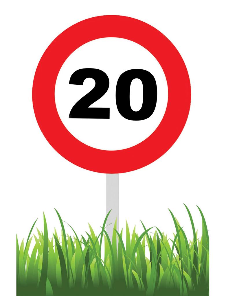 Gartenschild „Traffic“ – Ø 35 cm