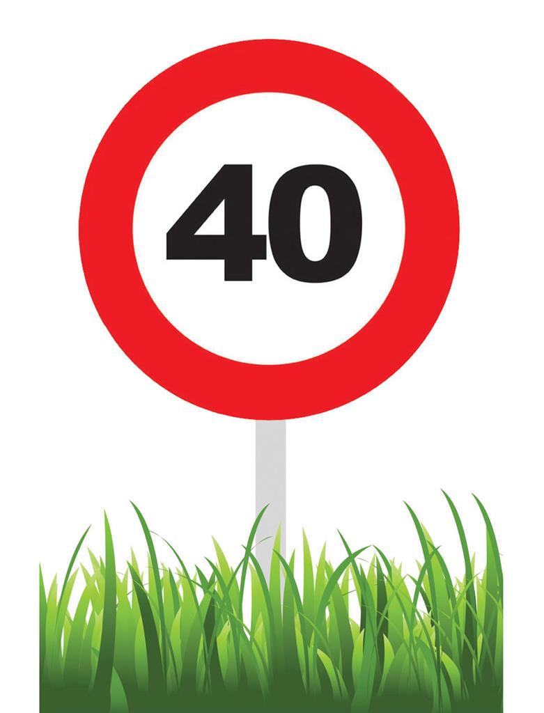 Gartenschild „Traffic“ – Ø 35 cm