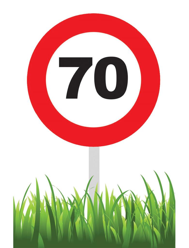 Gartenschild „Traffic“ – Ø 35 cm