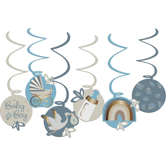 Hängespiralen „Blooming Baby boy“ – 6 Stück