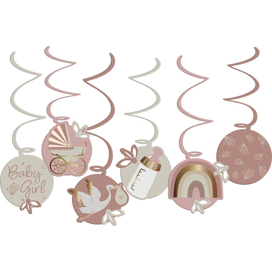 Hängespiralen „Blooming Baby Girl“ – 6 Stück