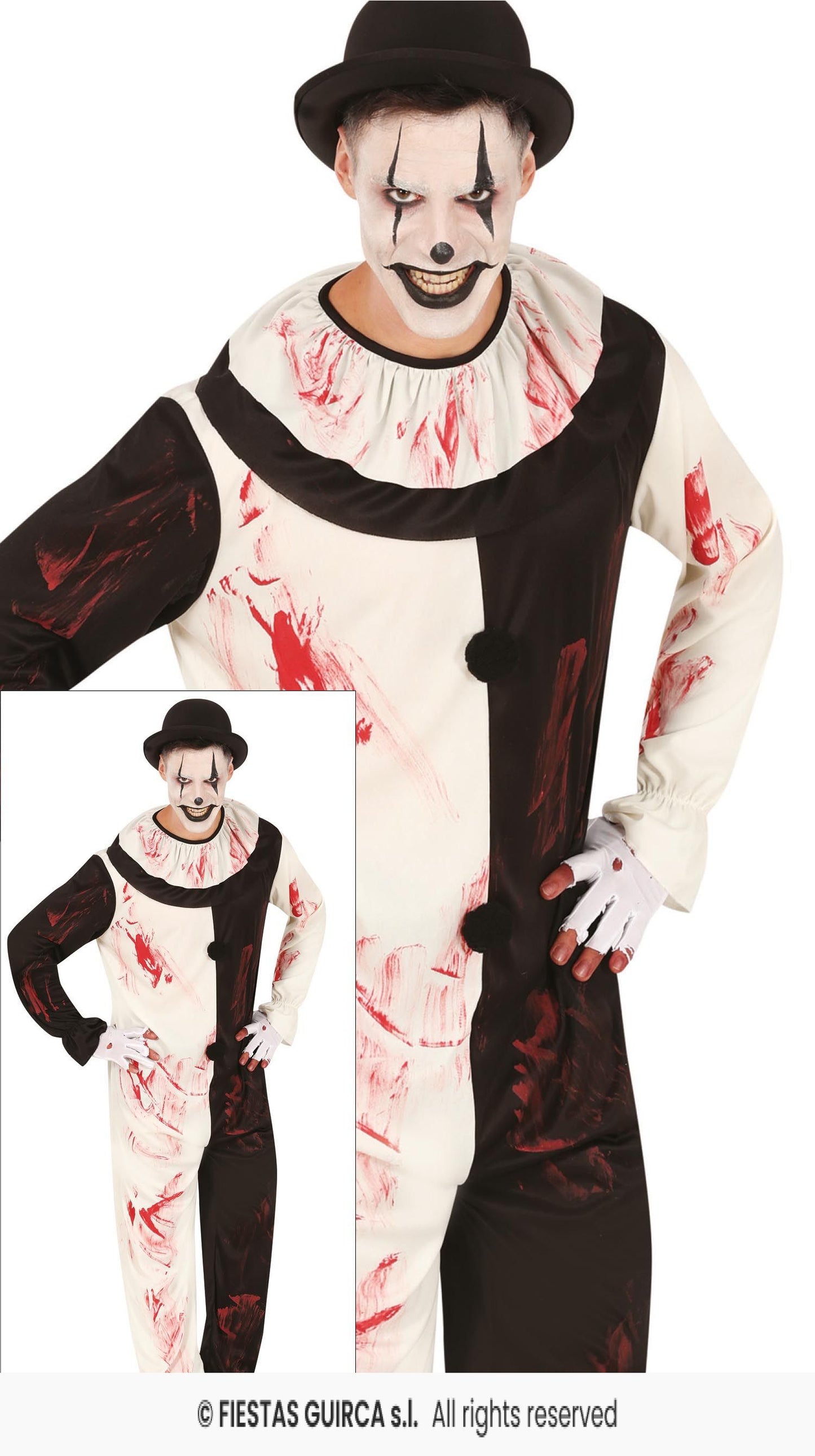 errorizer Clown Kostüm – Horror Clown Verkleidung für Halloween