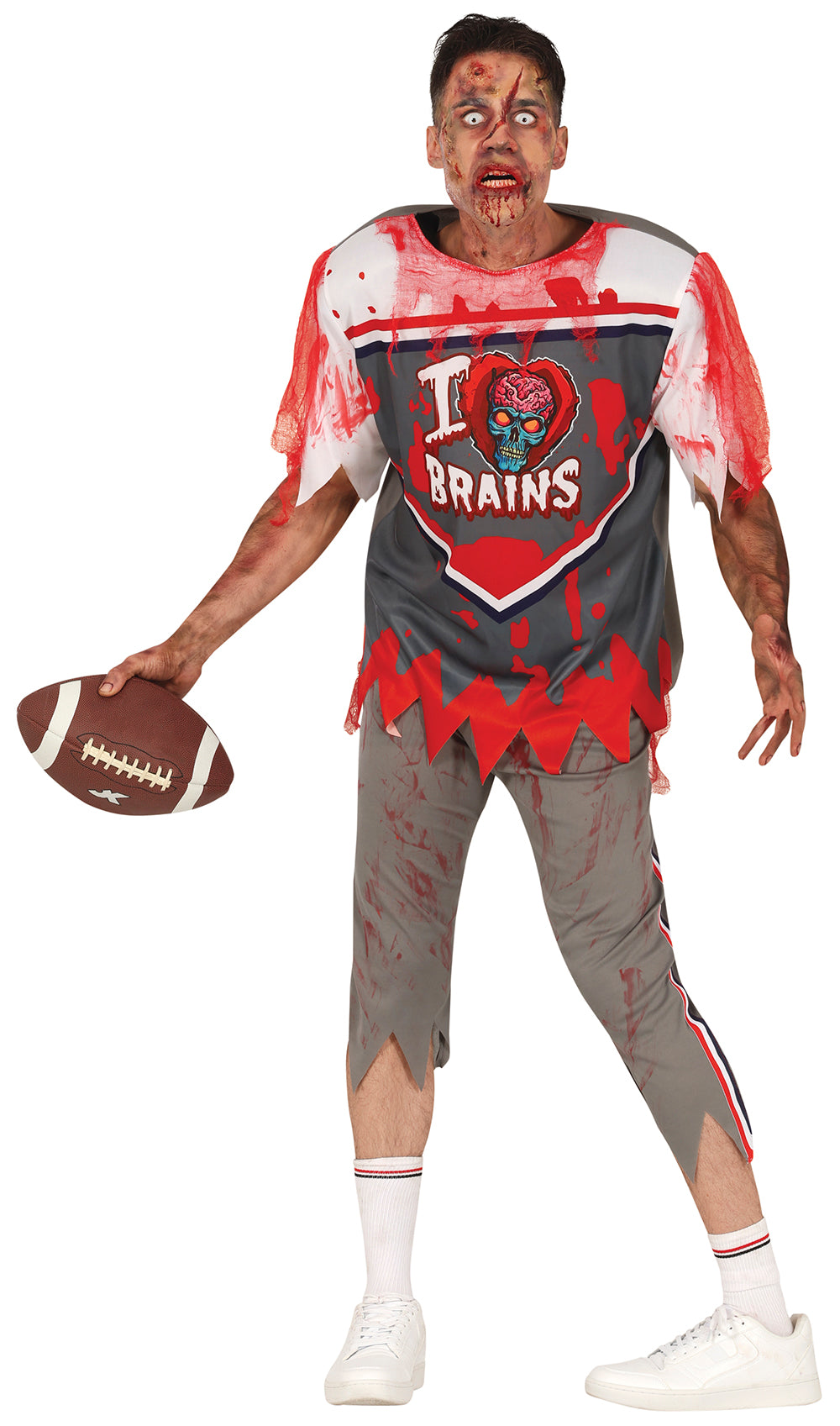 Zombie Quarterback Herren Kostüm – Gruseliges Football Outfit für Halloween