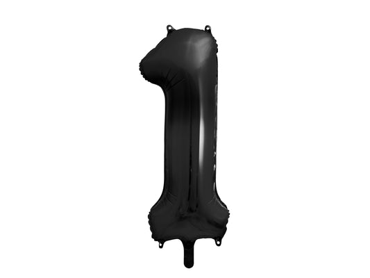 Folienballon Zahl - 86 cm, Schwarz