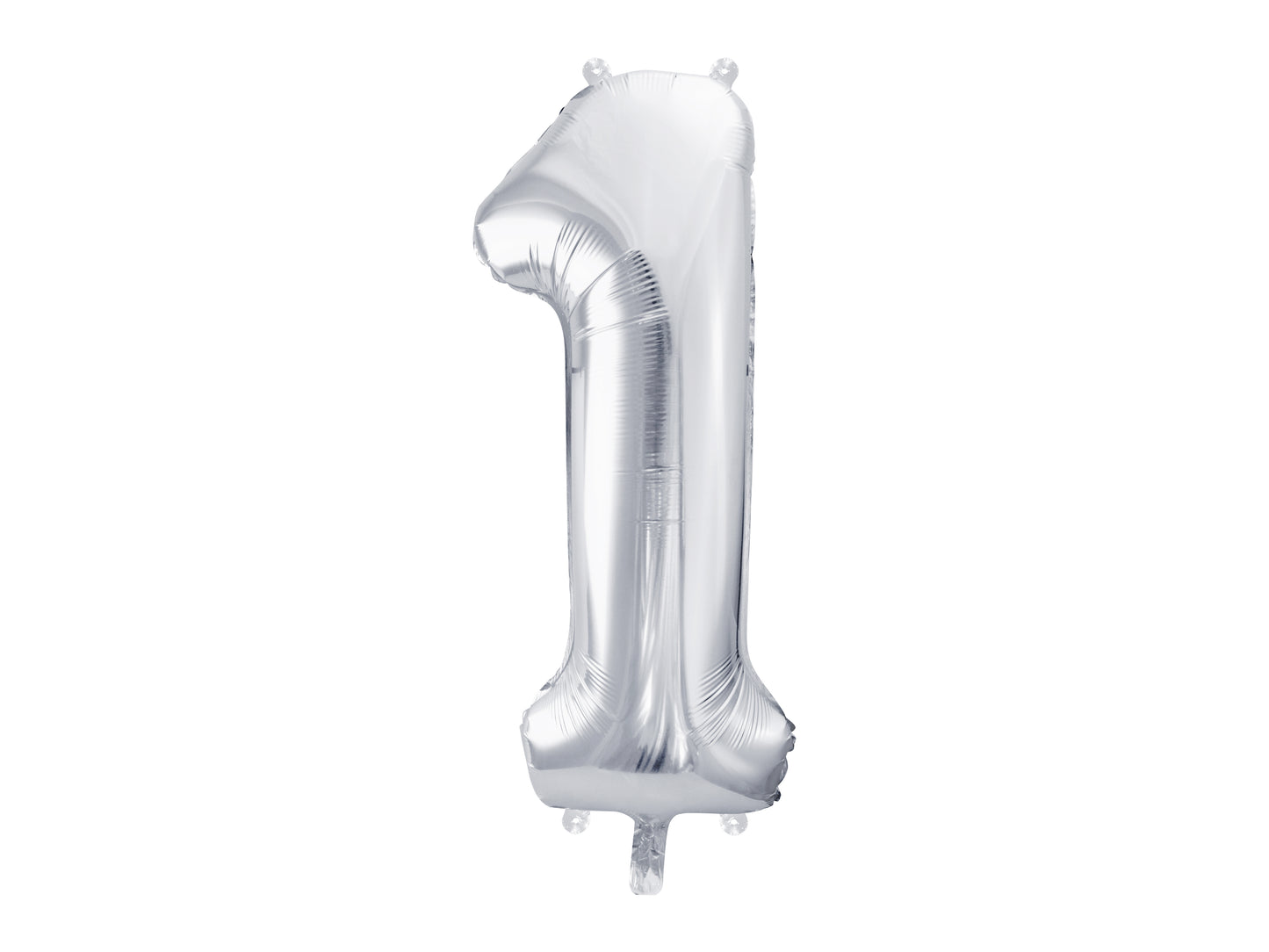 Folienballon Zahl – 86 cm, Silber