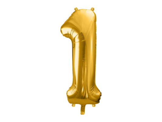 Folienballon Zahl – 86 cm, Gold
