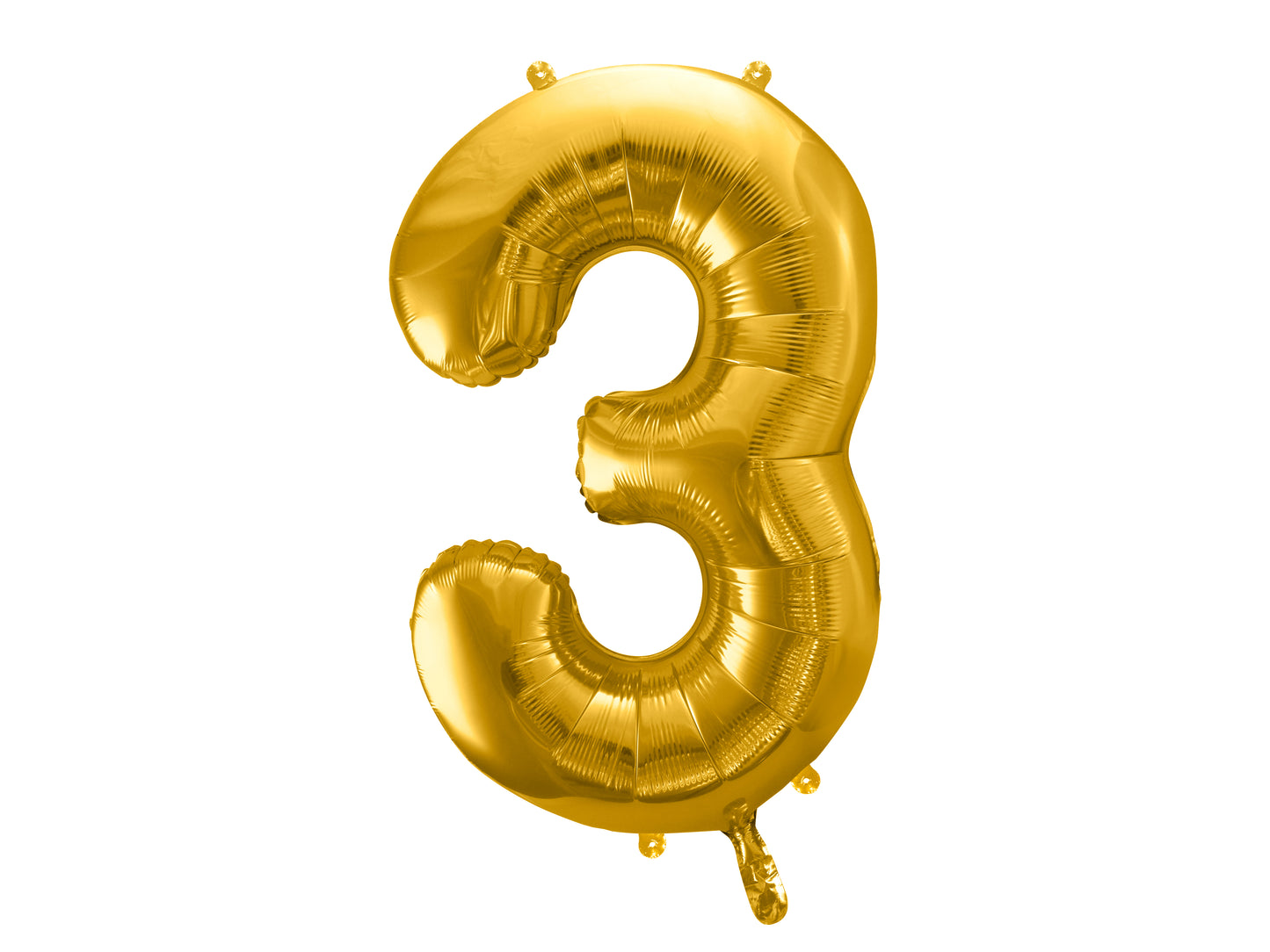 Folienballon Zahl – 86 cm, Gold