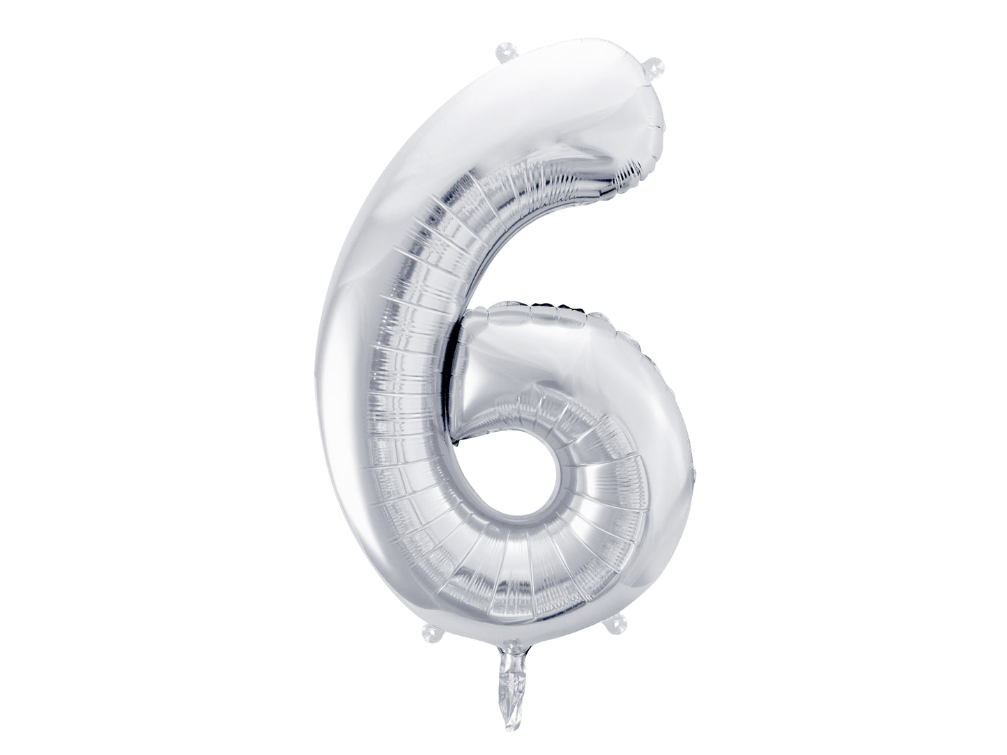 Folienballon Zahl – 86 cm, Silber