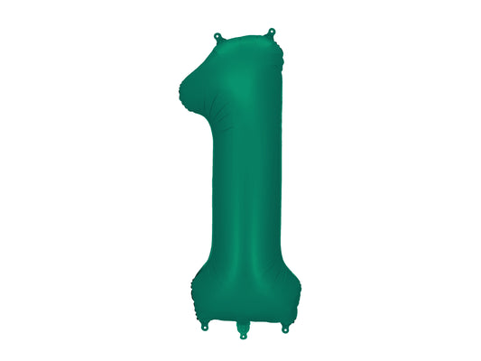 Folienballon Zahl – 86 cm, Flaschengrün