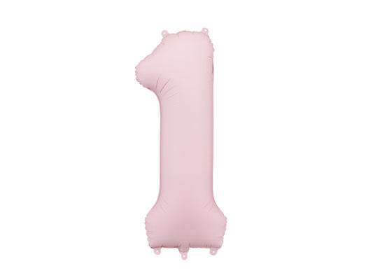 Folienballon Zahl – 86 cm, rosa