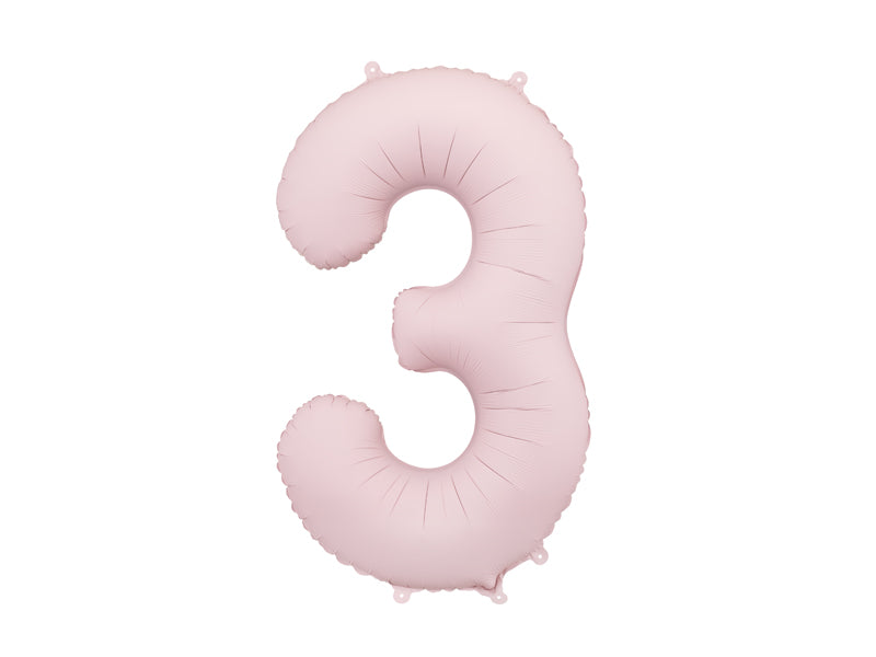 Folienballon Zahl – 86 cm, rosa