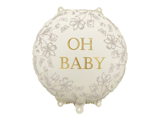 Folienballon „Oh Baby“ Pastille – 35 x 35 cm