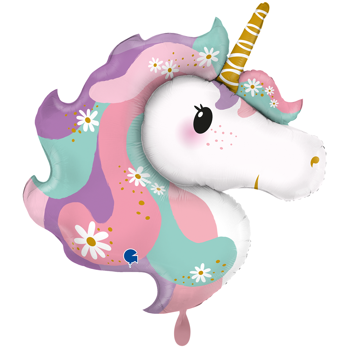 XXL Ballon – Hippie Unicorn Einhorn Folienballon 74x82 cm