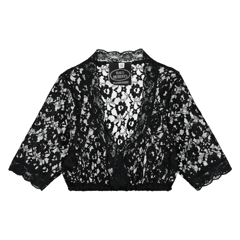 Dirndlbluse Spitze, schwarz
