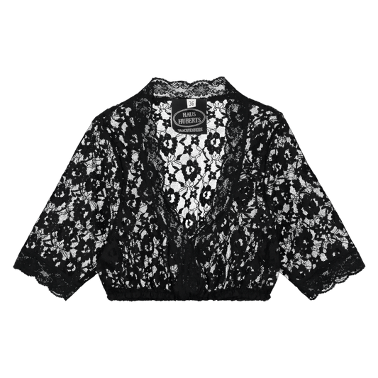 Dirndlbluse Spitze, schwarz