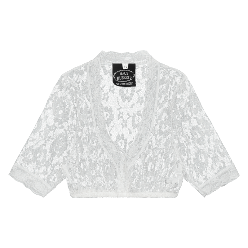 Dirndlbluse Spitze, weiß