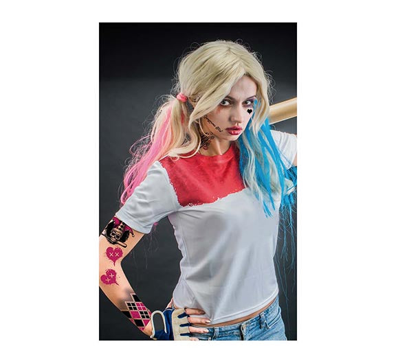 Harlekin Klebe-Tattoo – Für Gesicht & Körper