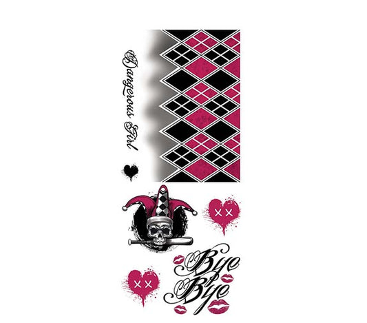 Harlekin Klebe-Tattoo – Für Gesicht & Körper
