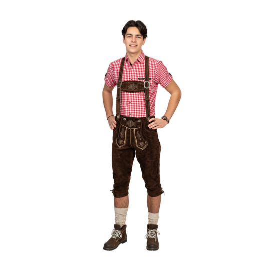 Lederhose kniebund braun