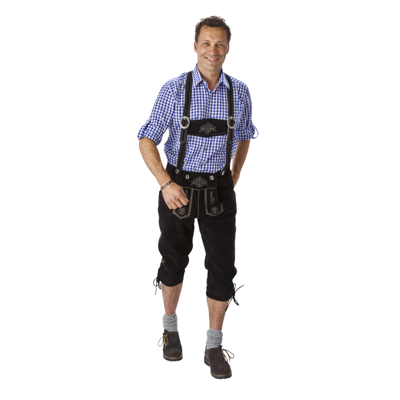 Lederhose kniebund schwarz