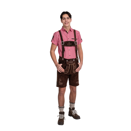 Kurze Lederhose Braun