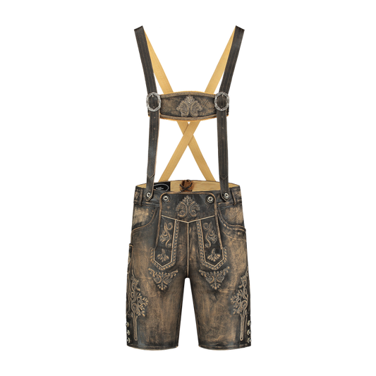 Lederhosen kurz braun vintage look antik, mit H-Träger