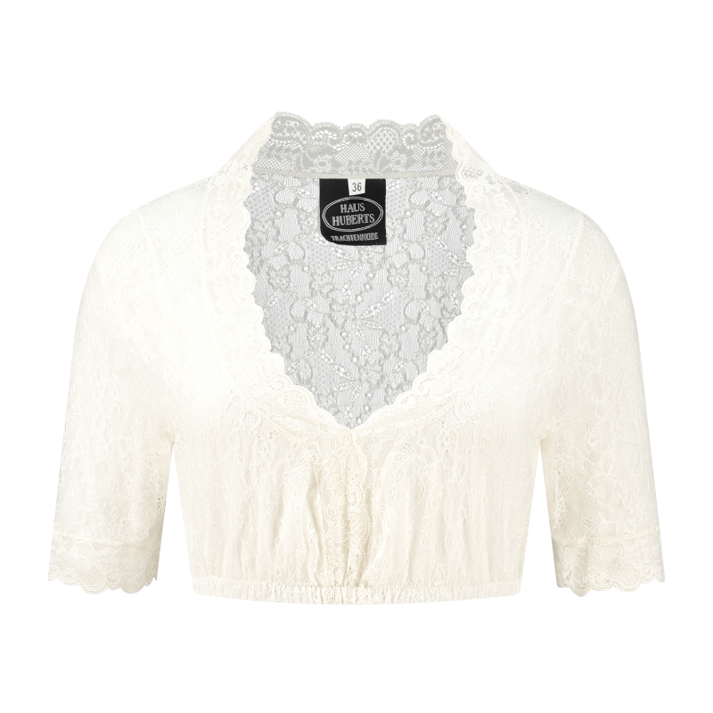 Dirndlbluse Spitze, creme