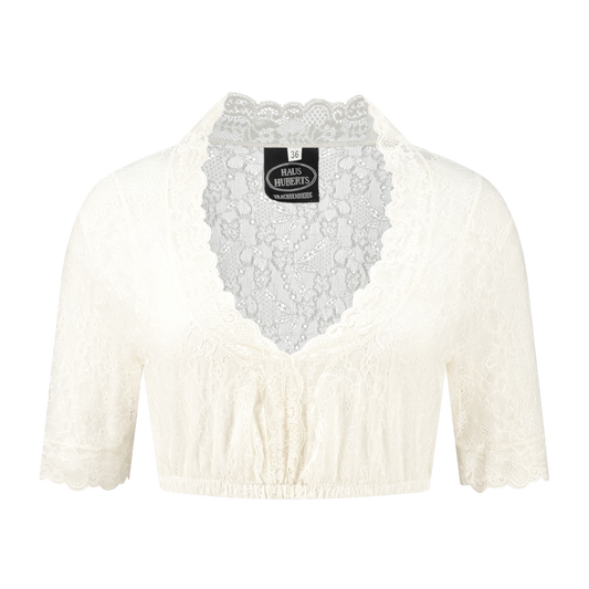 Dirndlbluse Spitze, creme